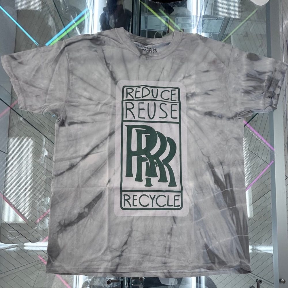 NEW RRR Bootleg Reduce Reuse Recycle Graphic Tee Shirt Tie Dye Eco Streetwear